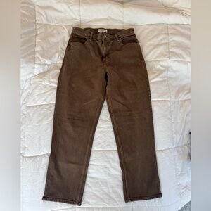 Abercrombie & Fitch Brown '90s Straight Ultra High Rise Jeans